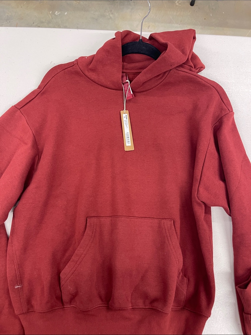 SKIMS Hoodie in Brick Red Tone
